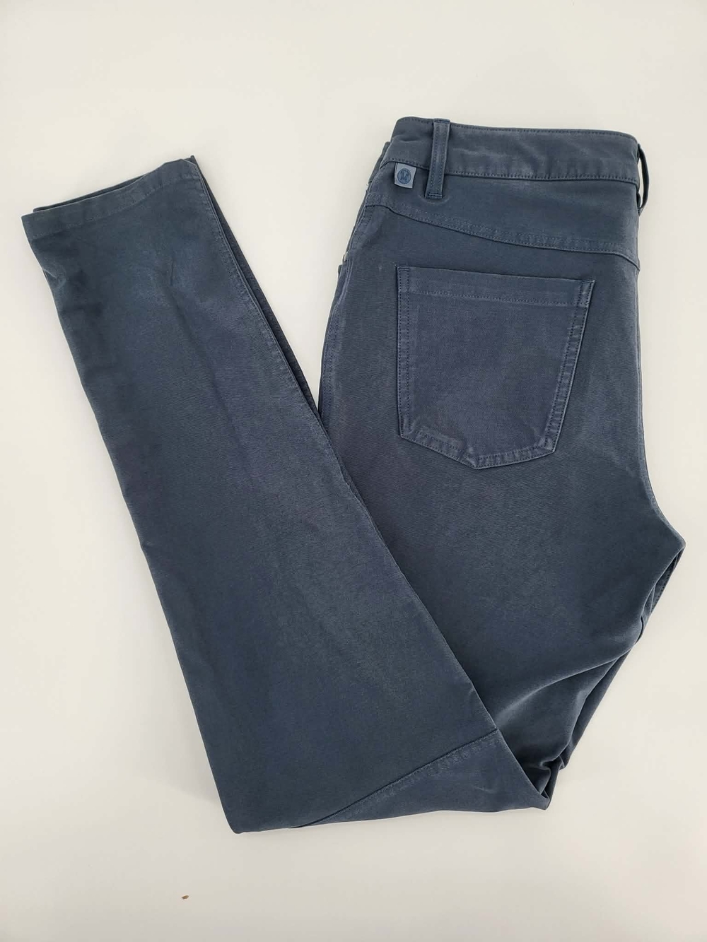 lululemon Mens Blue Cotton Twill Slim Skinny Pants Mid Rise 32x32